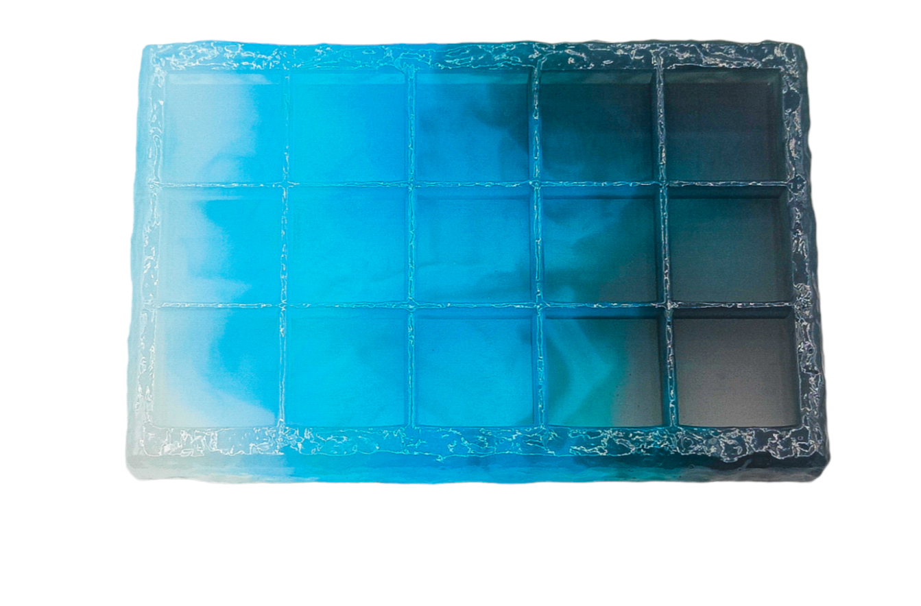 Artisan Keycap Tray - Black Ice Translucent