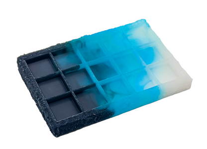 Artisan Keycap Tray - Black Ice Rock